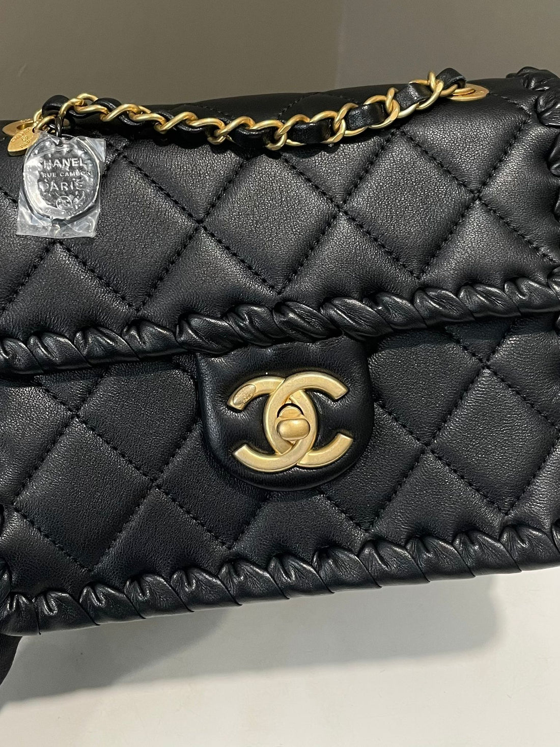 Chanel My Own Frame Flap Bag Black Calfskin