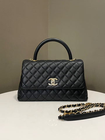 Chanel Quilted Coco Handle Black Caviar