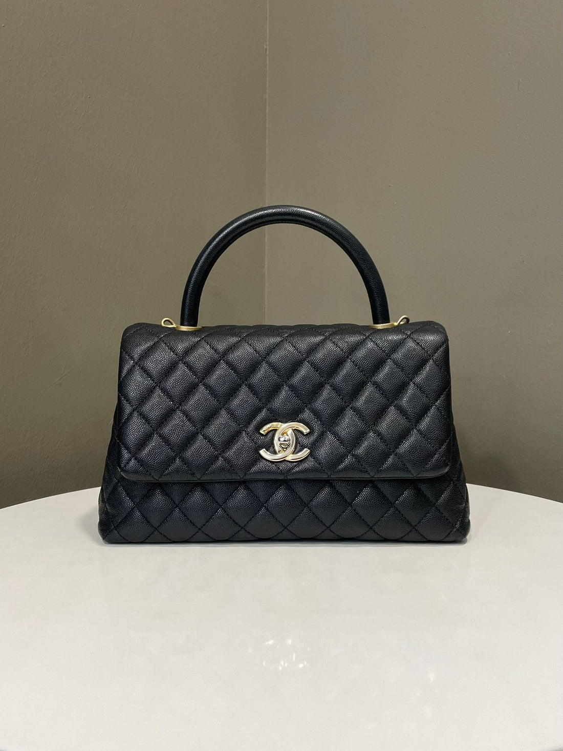 Chanel Quilted Coco Handle Black Caviar
