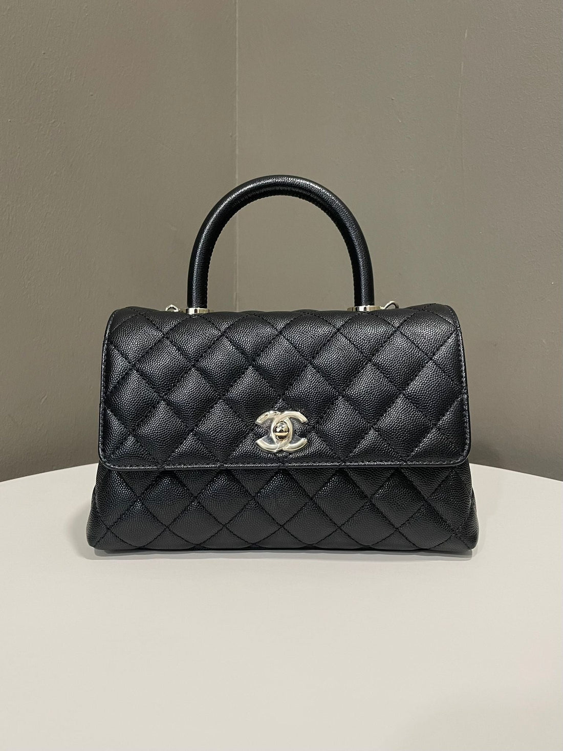 Chanel Quilted Coco Handle Black Caviar