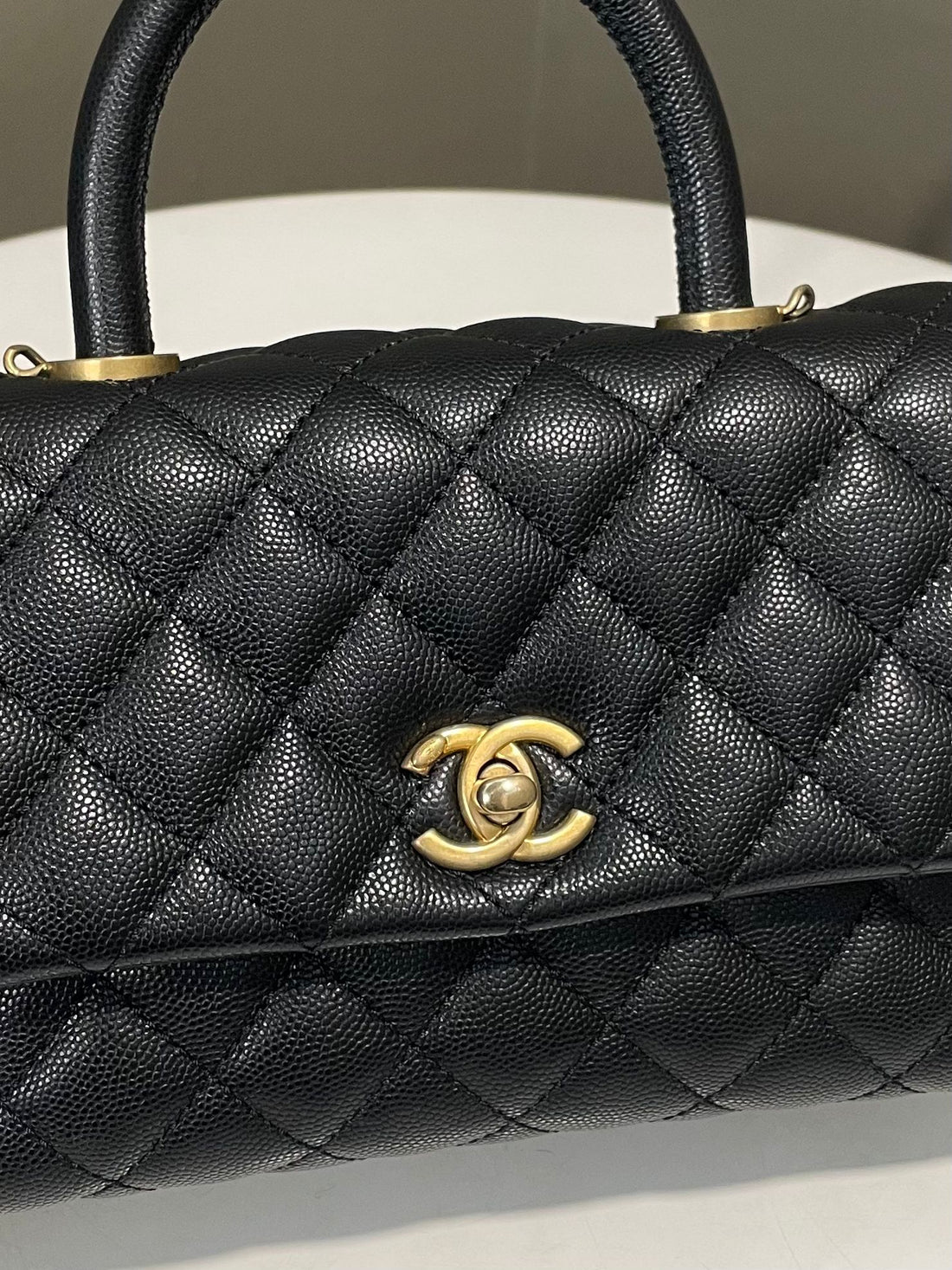 Chanel Quilted Coco Handle Black Caviar