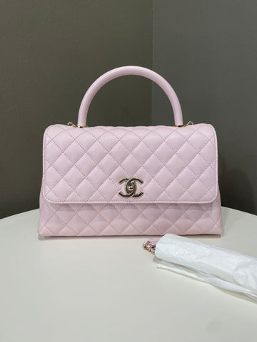 Chanel Quilted Coco Handle Rose Clair Caviar