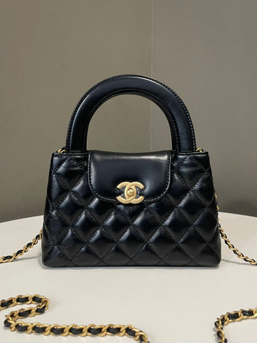Chanel Quilted Kelly Black Calfskin