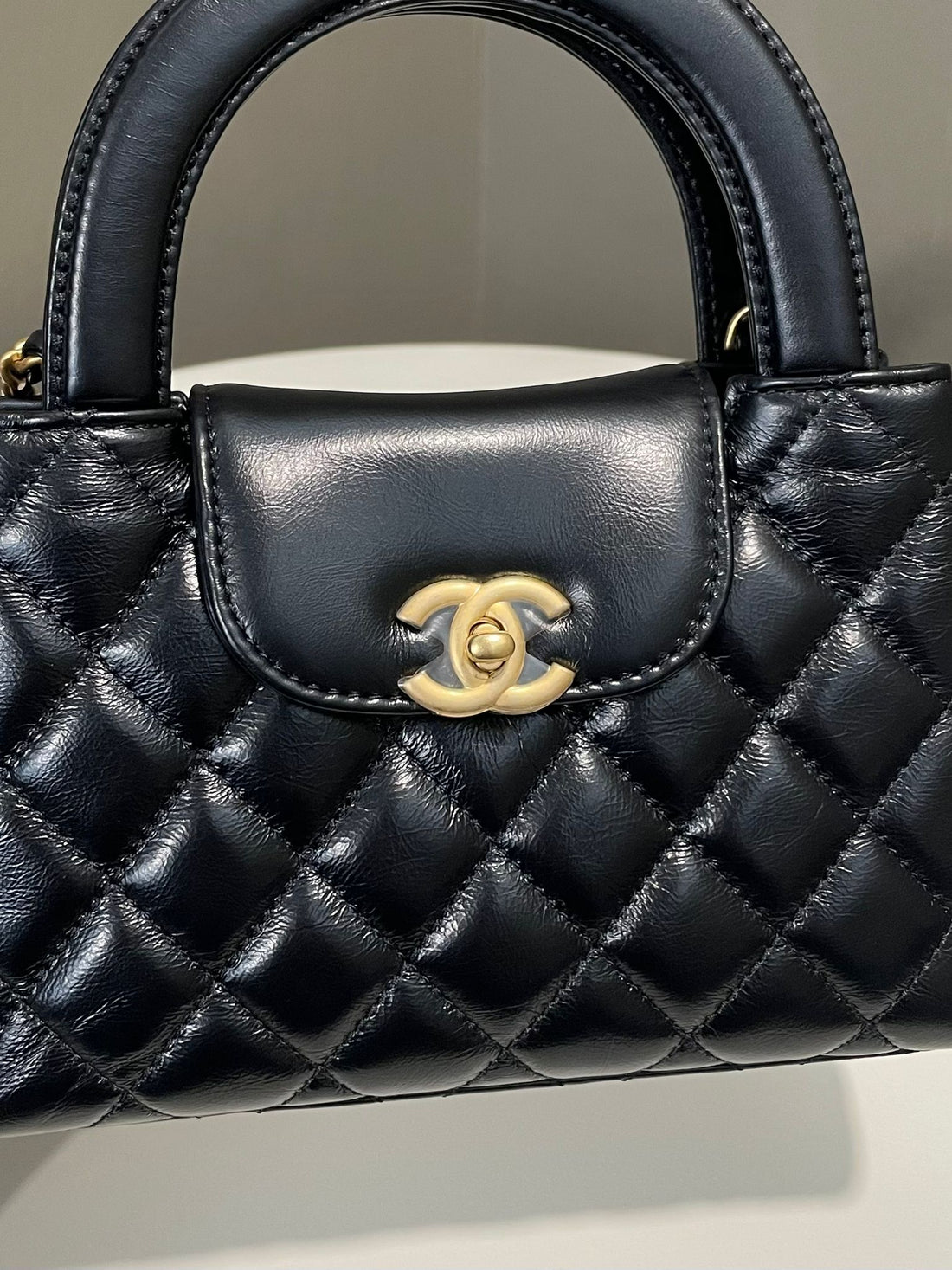 Chanel Quilted Kelly Black Calfskin