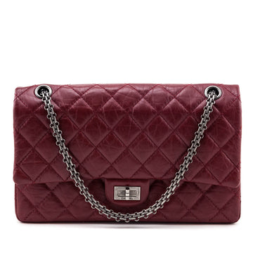 Chanel Red Quilted Aged Calfskin 2.55 Reissue 226 Flap Bag