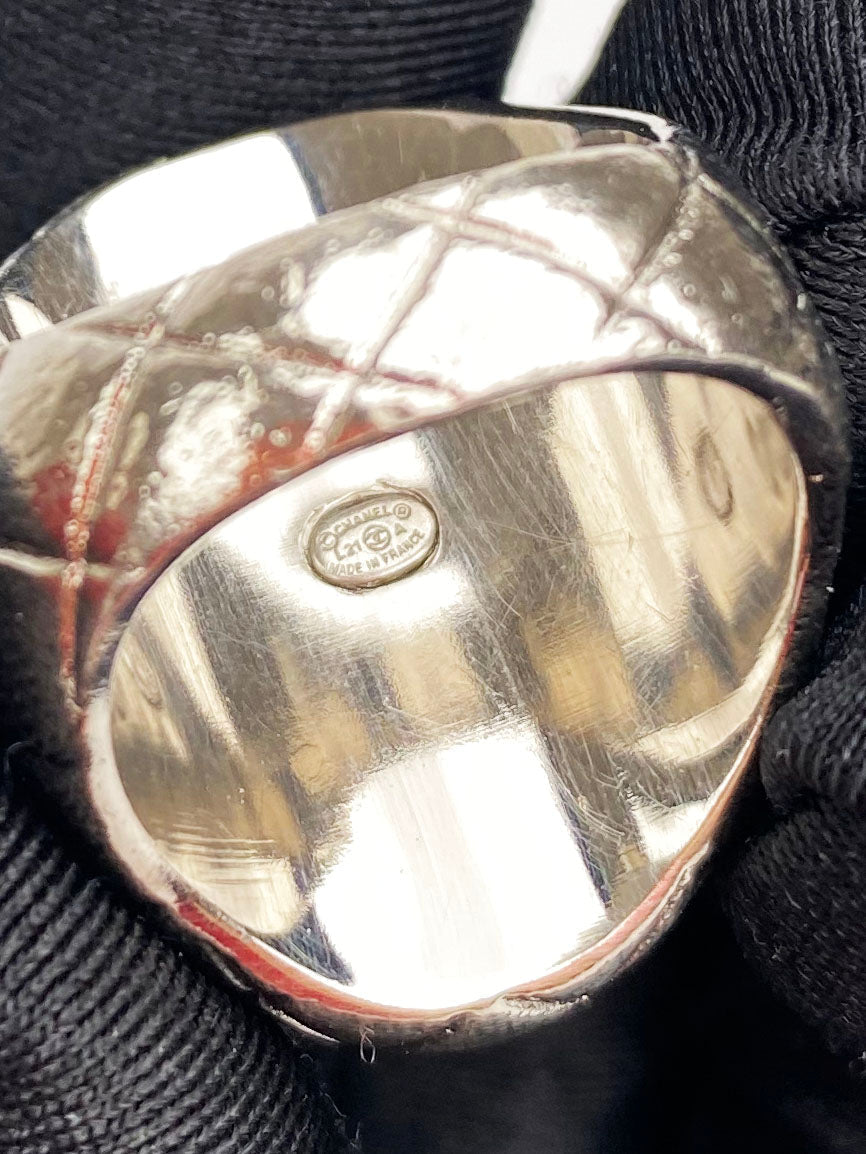 Chanel Silver & Gold Crown Ring