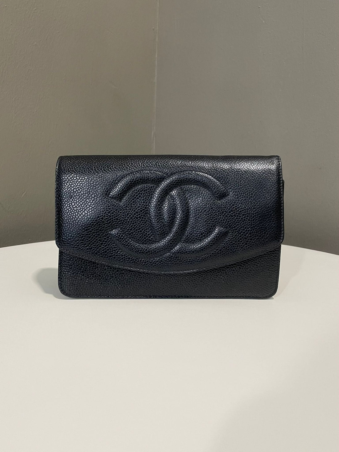 Chanel Timeless CC Wallet on Chain Black Caviar