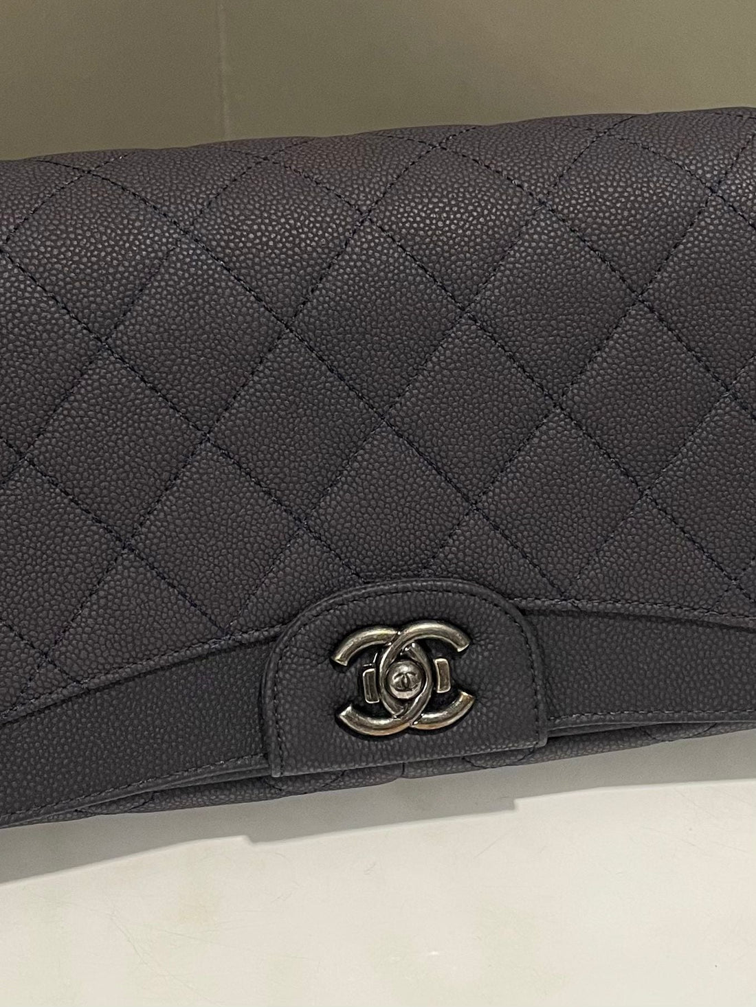 Chanel Turn Around Flap bag Dark Grey Matt Caviar