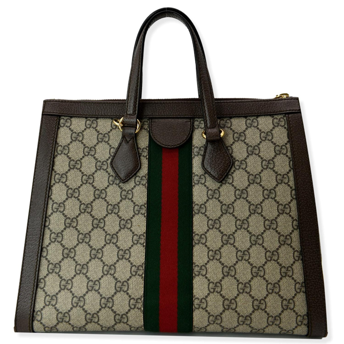 GUCCI Ophidia Medium GG Supreme Tote Shoulder Bag Beige 524537