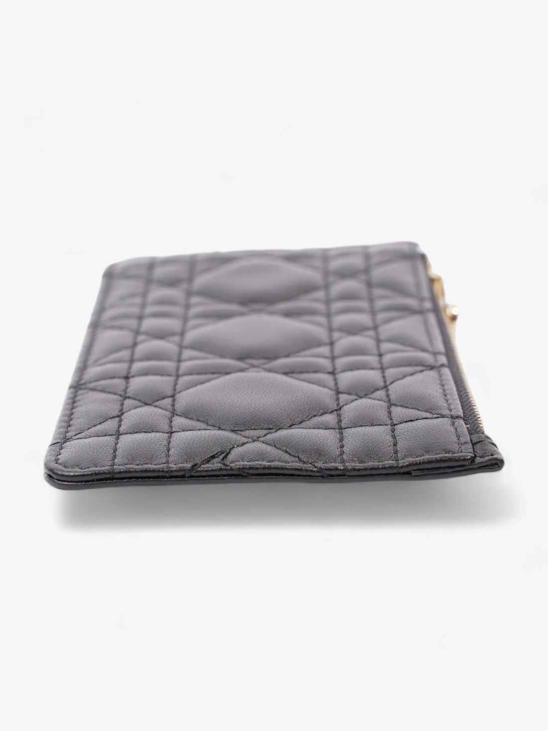 Christian Dior Lady Dior  And Coin Wallet Black Lambskin Leather