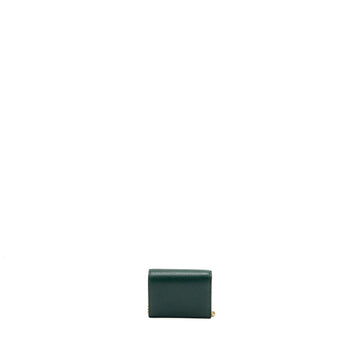 Gucci zumi mini wallet with chain calfskin dark green
