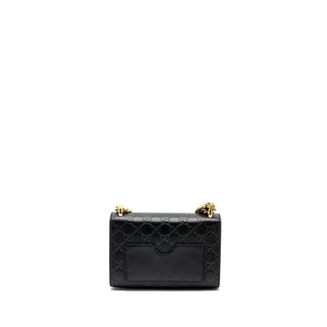 Gucci padlock chain bag calfskin black