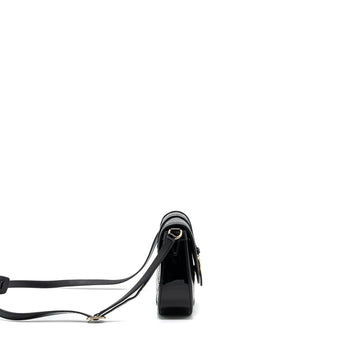 Gucci messenger crossbody bag patent black L