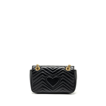 GUCCI SMALL GG MARMONT BAG CALFSKIN BLACK