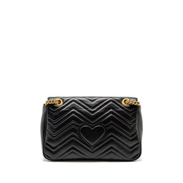 Gucci Medium GG Marmont Shoulder Bag Calfskin Black