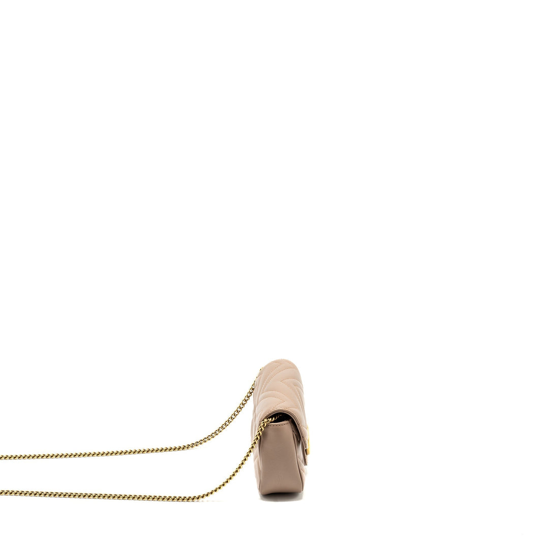 Gucci super mini GG marmont bag calfskin beige