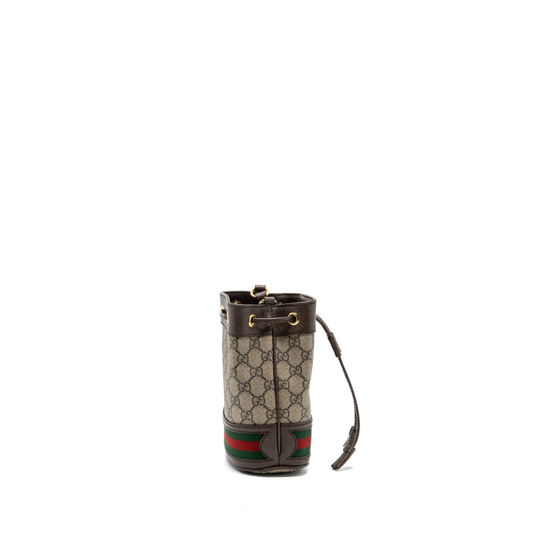 Gucci Ophidia Mini GG Bucket Bag Beige / Ebony GG Supreme Canvas