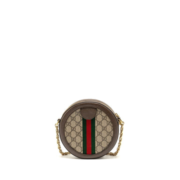 Gucci Ophidia GG Round Shoulder Crossbody Bag GG Supreme Canvas