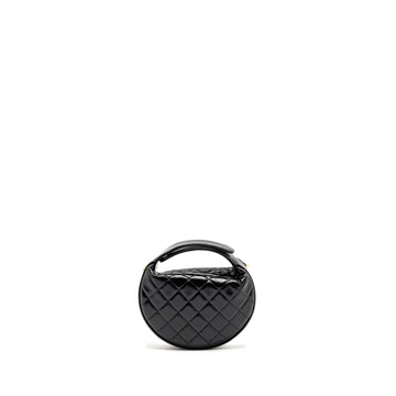 Chanel 21A Round Clutch with Detail Chain Calfskin Black (microchip)