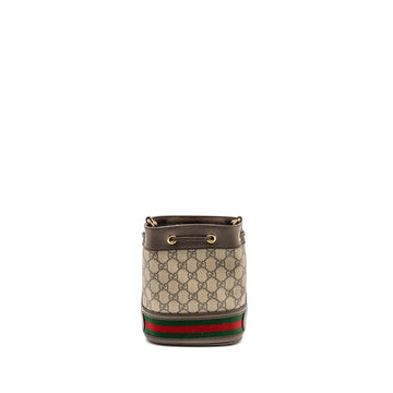 Gucci Ophidia mini Bucket Bag GG Supreme Canvas Beige / Ebony