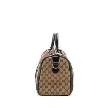 Gucci Boston Bag GG Supreme Canvas brown L