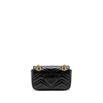 Gucci Mini GG Marmont Shoulder Bag Calfskin Black