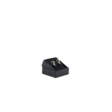 Chanel Round CC Logo Dropped Earring Crystal Light Gold Tone