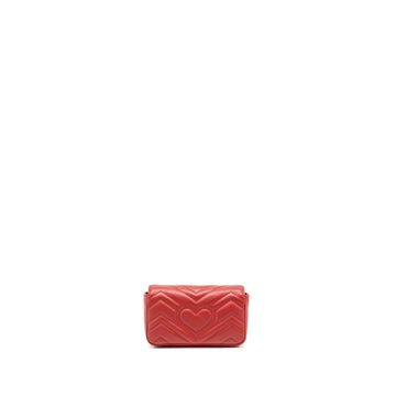 Gucci Super Mini gg Marmont calfskin Red