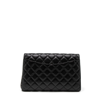 Chanel Timeless Clutch with Chain Lambskin Black Ruthenium Hardware