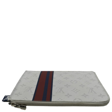 LOUIS VUITTON Pochette Jour Monogram Leather Pouch Clutch Bag Antarctica
