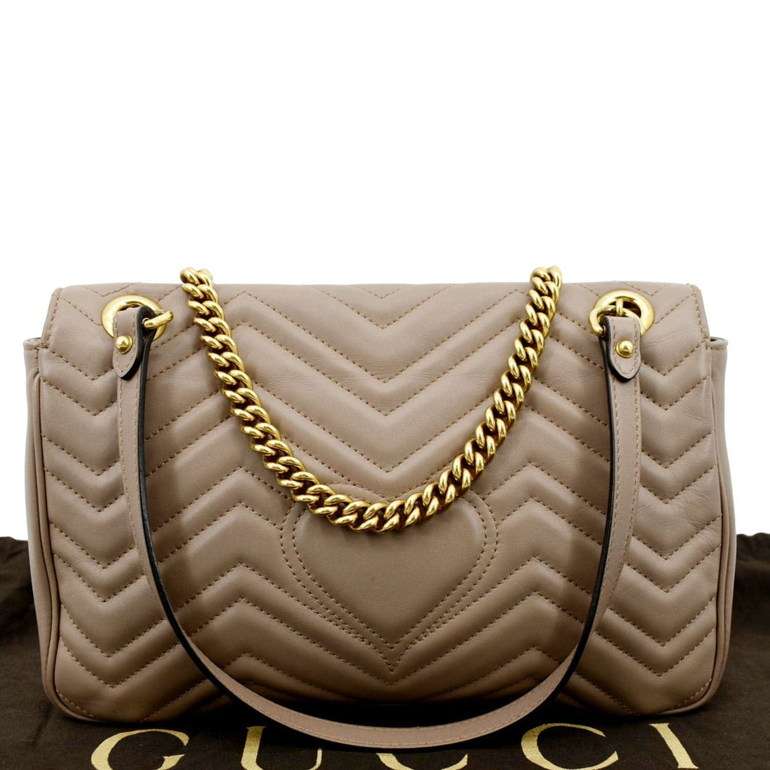GUCCI GG Marmont Medium Matelasse Shoulder Bag Dusty Pink 443496