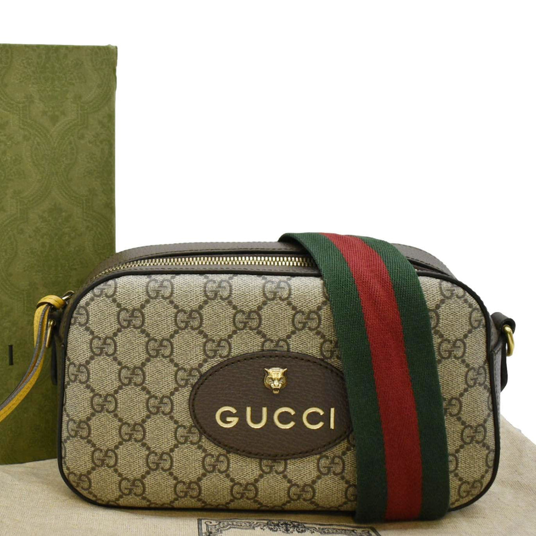 GUCCI Neo   GG Supreme Canvas Messenger Bag Beige 476466