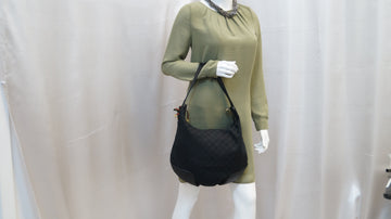 GUCCI Black GG Canvas Princy Hobo Bag
