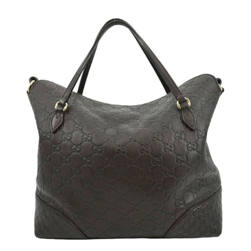 GUCCI Bree Medium Leather Top Handle Shoulder Bag Dark Brown 353120