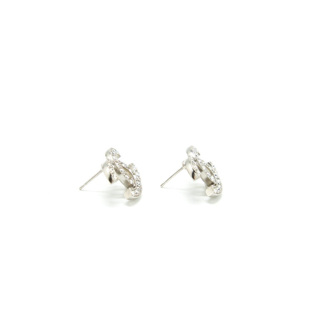 Chanel CC Logo Crystals Earrings
