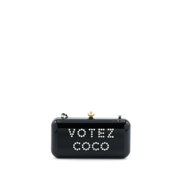 Chanel Votez Coco Evening Clutch with Chain Black L