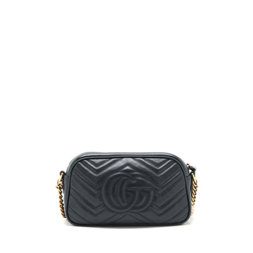 Gucci Marmont small matelasse shoulder bag black