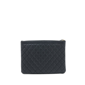 Chanel Boy Clutch Caviar Black