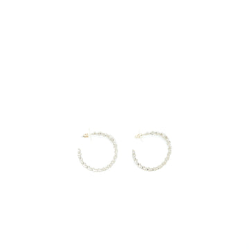 Chanel Round CC Earrings Crystal