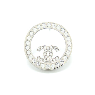 Chanel Round Crystal CC Earrings