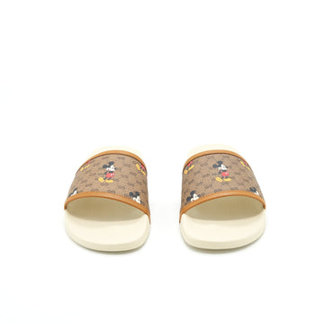 Gucci Size38 X Disney Mickey Mo  Canvas Sliders