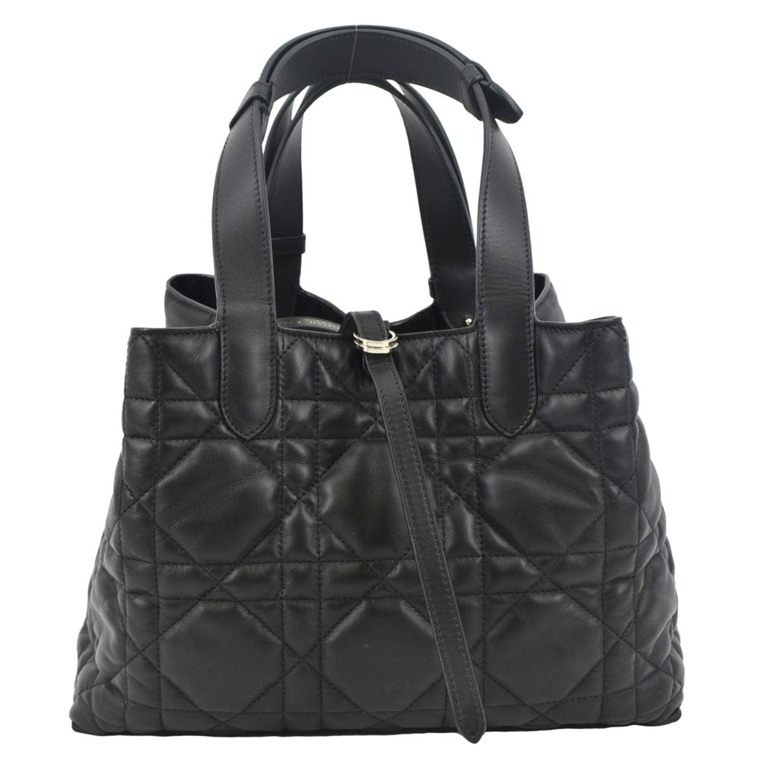 CHRISTIAN DIOR Medium Toujours Leather Shoulder Bag Black