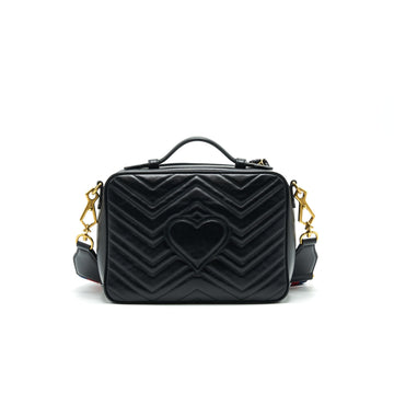 GUCCI GG MARMONT MATELASS? SHOULDER BAG BLACK