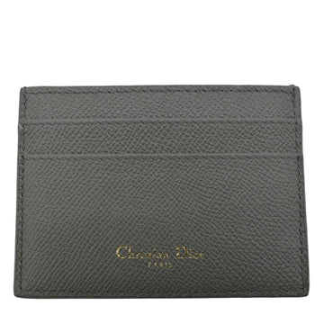 CHRISTIAN DIOR 30 Montaigne Grained Calfskin Leather  Holder Dark Grey