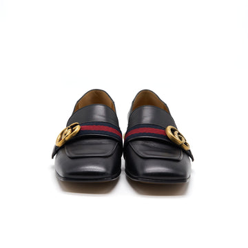Gucci Leather Mini Heel Loafer Size 35.5