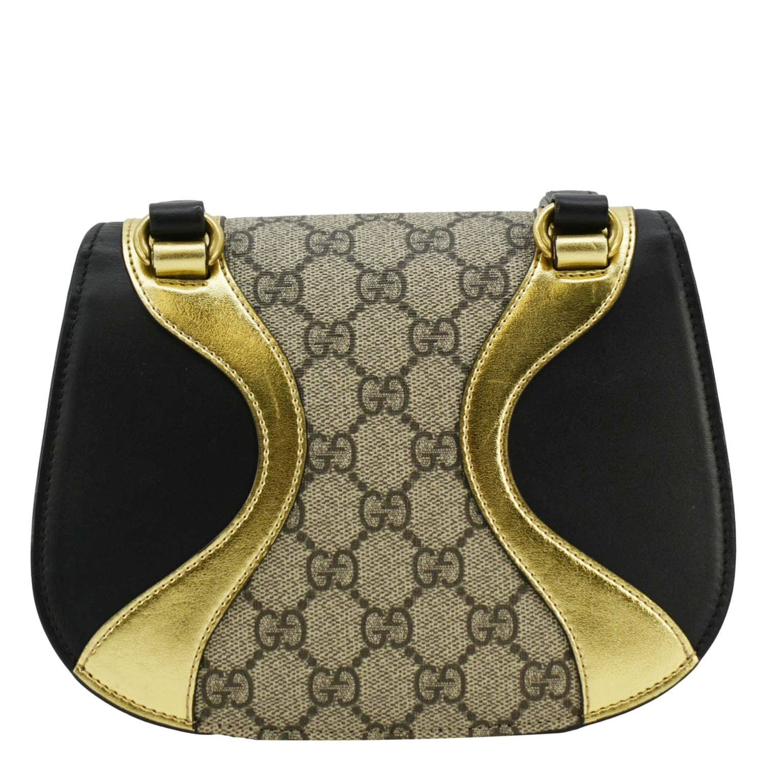 GUCCI Ogilide GG Supreme Canvas Shoulder Bag Gold 500781