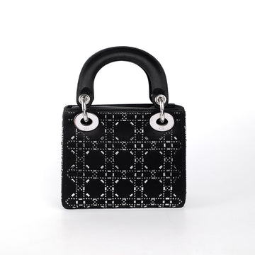 Christian Dior Mini Lady Dior Satin Black