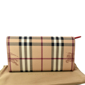 BURBERRY Haymarket Ho  Check Clutch Wallet Beige