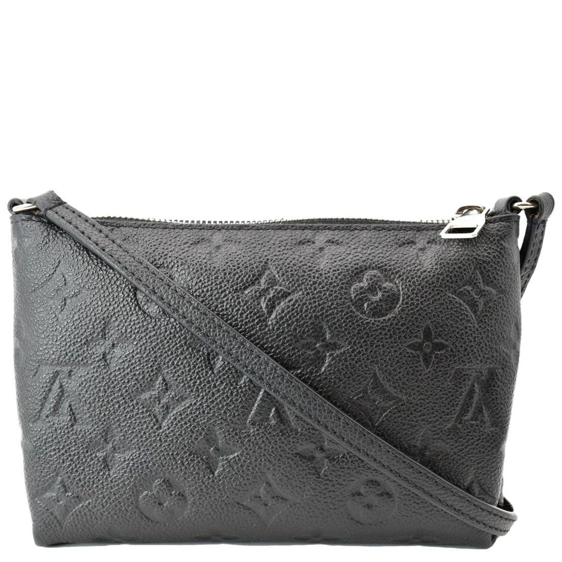 LOUIS VUITTON Pallas Monogram Empreinte Clutch Crossbody Bag Black