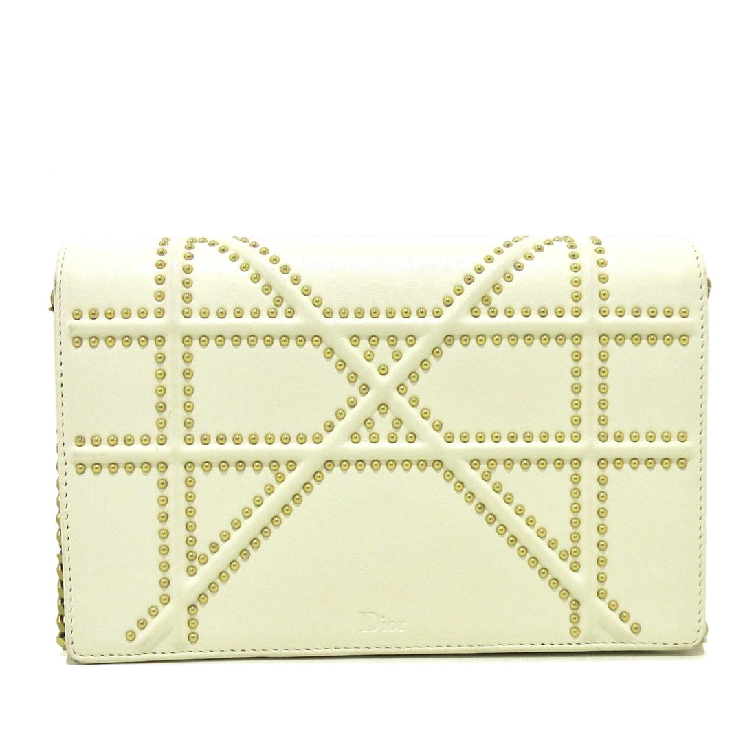 Dior Calfskin Studded Diorama Wallet on Chain (SHG-nJ2Okp)